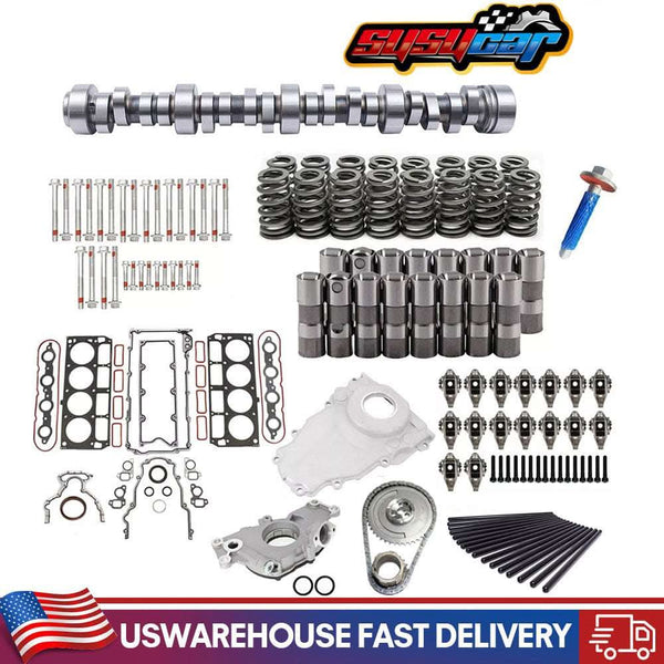 SUSUCAR Stage 2 Camshaft & Valvetrain Timing Repair Kit for GM LS Engines 4.8L 5.3L 5.7L 6.0L 6.2L with Lifters, Springs, Pushrods & Oil Pump
