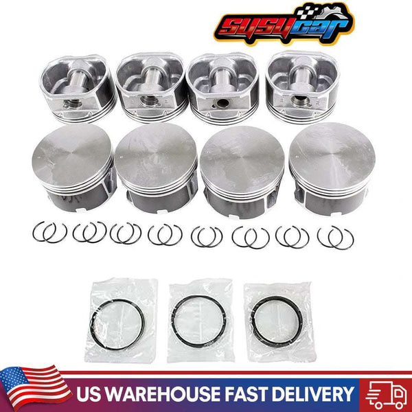 PISTONSet of Piston & Rings with Pin Kit for 1999-2007 CHRYSLER DODGE JEEP MITSUBISHI 4.7L Replace# 5012362AB, 5012362AC