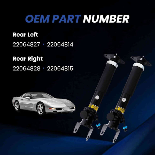 SUSUCAR Pair Rear Shocks Absorbers Struts w/Adaptive Fits for Chevy Corvette C5 1997-2002 22064827 22064828
