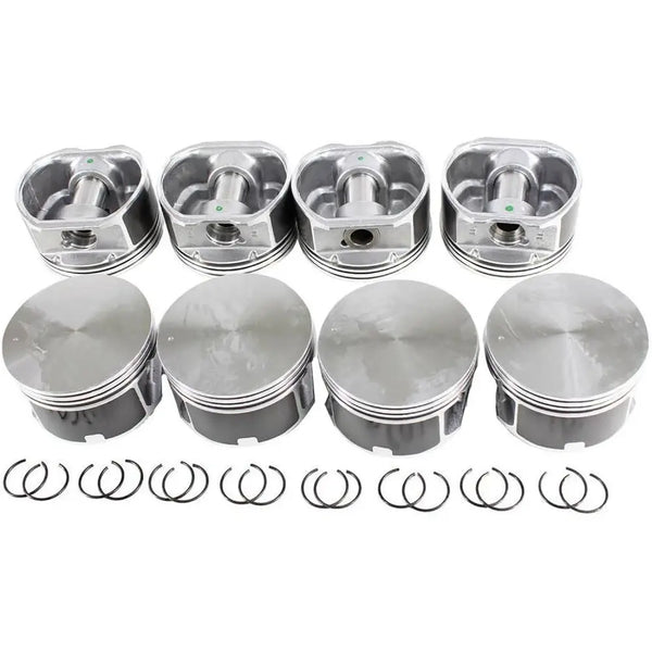4.7L V8 Pistons & Rings Kit with Pin for Dodge Ram Jeep Chrysler 1999-2007 Replace# 5012362AB, 5012362AC
