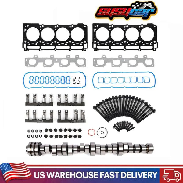 Kit de árbol de levas y elevadores con juntas de culata para Dodge Challenger Chrysler 300 Jeep 2011–2019 6.4L HEMI