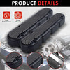 Aluminum Finned Valve Covers for Chevy Small Block SB V8 293 325 376 427,Valve Covers w/Coil Mounts and Covers- Black LS1 LS2 LS3 LS6 LS7