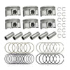 PISTONEngine Piston & Piston Ring Set STD for Kia Sedona Sorento Hyundai Santa Fe 3.3L 2011-2019 Replace# 23041-3CFA0 23041-3CFB0 23040-3CGA0