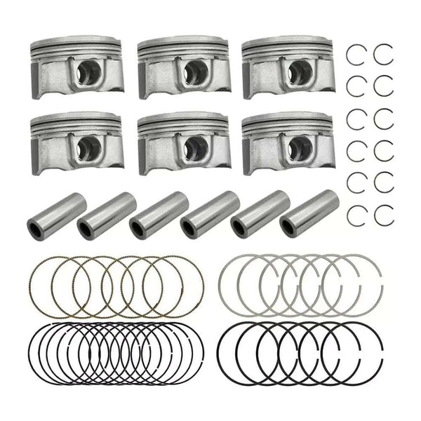 PISTONEngine Piston & Piston Ring Set STD for Kia Sedona Sorento Hyundai Santa Fe 3.3L 2011-2019 Replace# 23041-3CFA0 23041-3CFB0 23040-3CGA0