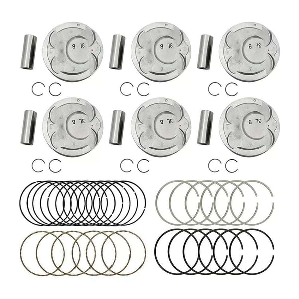 PISTONEngine Piston & Piston Ring Set STD for Kia Sedona Sorento Hyundai Santa Fe 3.3L 2011-2019 Replace# 23041-3CFA0 23041-3CFB0 23040-3CGA0