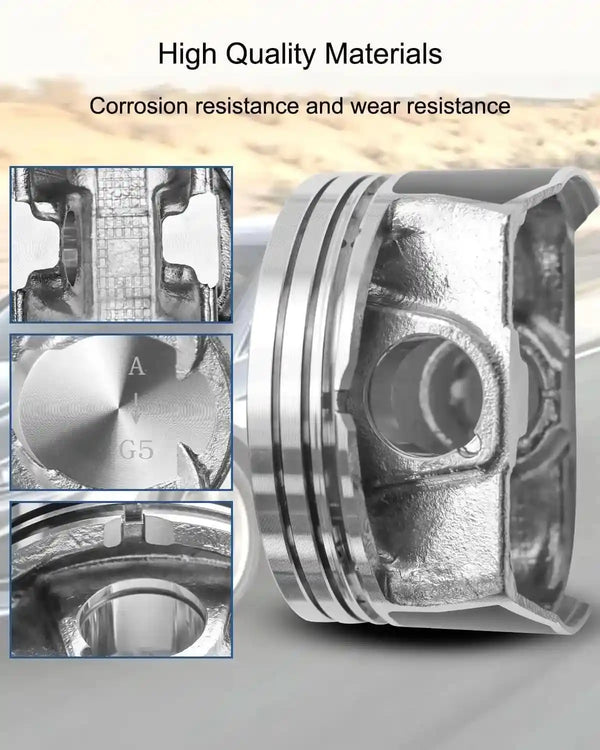 PistonEngine Piston w/ Rings Kit Fit For 2010-2019 Kia Sorento Optima Hyundai Sonata 2.4L Replace 23410-2G500