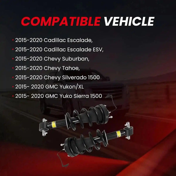 Pair Front Shock Struts Assys For Cadillac Escalade Chevy Tahoe GMC Yukon XL 2015-2020 with Magnetic Ride Control