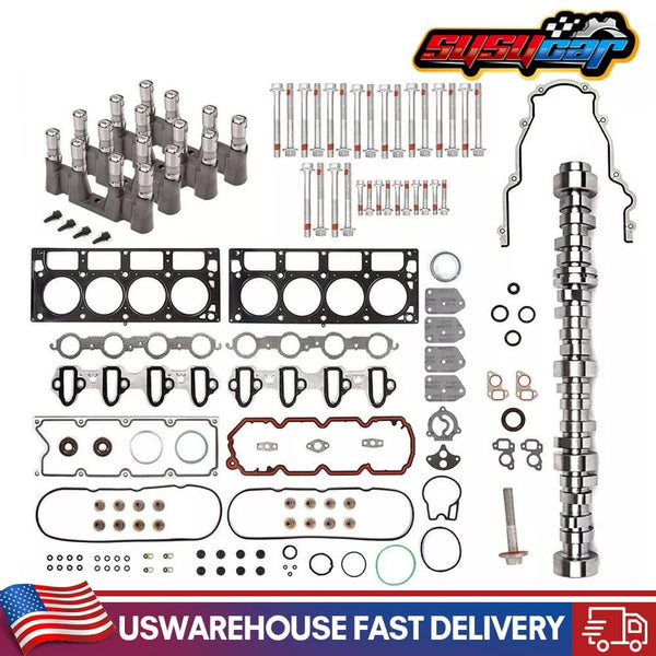 Camshaft KitAFM Delete Camshaft & Lifters Engine Rebuild Kit Direct Replacement for Chevrolet Silverado Tahoe Suburban GMC Sierra Yukon 5.3L V8 2007–2014 Fix Lifter Tick Noise & Restore Engine Performance