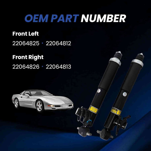 Shock & StrutsPair Front Shock Absorber Struts w/ Adaptive for 1997–2002 Chevy Corvette C5 – Replace 22064825 22064826 22064812 22064813
