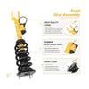Pair Front Shock Struts Assembly w/Active Damping for 2016-2021 Jeep Grand Cherokee 3.0L/3.6L/5.7L/6.2L/6.4L