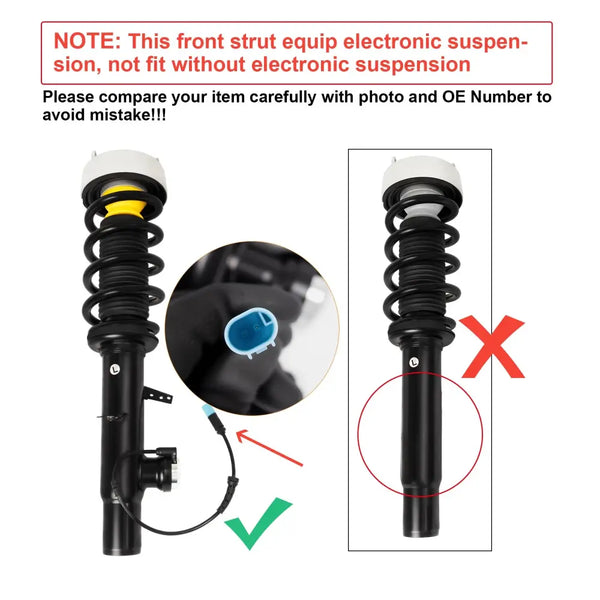 Shock & StrutsFront Struts Shock Absorber Assembly w/EDC for BMW X5 X6 X5M X6M F15 F16 F85 F86 xDrive50i 2013-2018