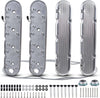 Aluminum Valve Coil Mount Cover for Chevy Small Block SB V8 293 325 376 427 Aluminum Valve Covers - Silver LS1 LS2 LS3 LS6 LS7