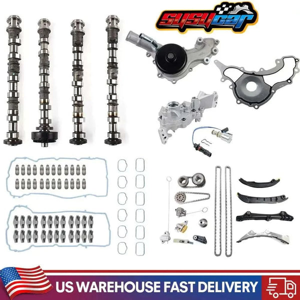 Camshafts Rockers Lifters Kit for Chrysler Dodge Ram Jepp 3.6L Timing Chain Water Pump Kit 2011-2016
