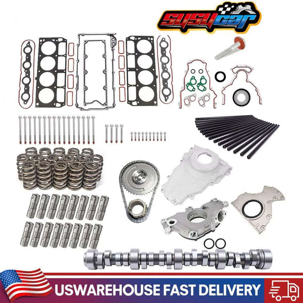 Camshaft KiFor Chevrolet LS1 4.8 5.3 6.0 LS Sloppy Mechanics E1840 P Stage 2 Cam Lifters Kit Gasket