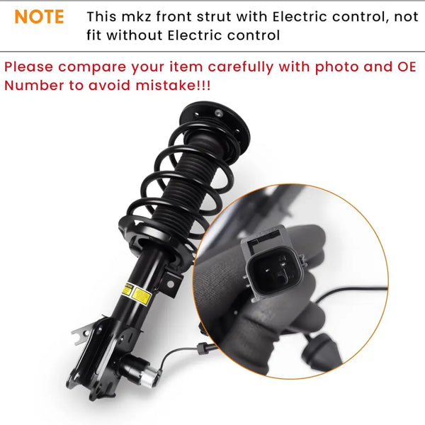 SUSUCAR Front Complete Strut Shock Absorber Assembly w/Magnetic Compatible with 2013-2020 Lincoln MKZ [2.0L 3.0L 3.7L], for 2013-2020 Ford Fusion [1.5L 1.6L 2.0L 2.5L 2.7L]
