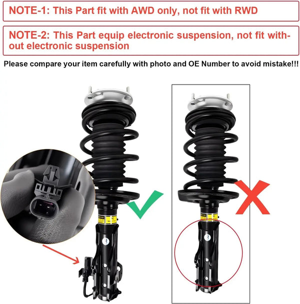 Shock & StrutsPair Front Strut Assembly w/Magnetic Ride Suspension for 2014-2019 Cadillac CTS [2.0L 3.6L 6.2L AWD]