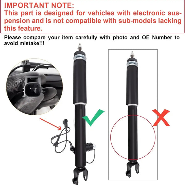 Shock & StrutsPair Rear Shock Absorbers Assembly w/Electronic Suspension Lincoln MKT 3.5L 3.7L 2013-2019