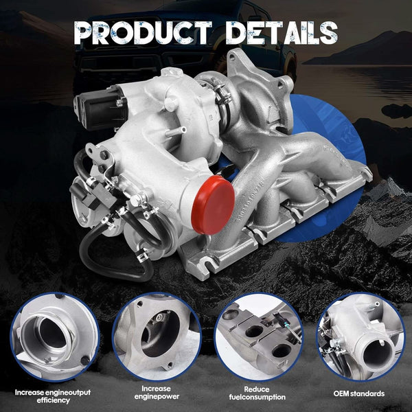 TurbosTurbo Turbocharger for Audi A3 2.0L Volkswagen Eos Volkswagen GTI Jetta Passat Replace# 53039700105